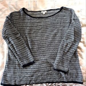 Soft Joie black and white sweater, size M